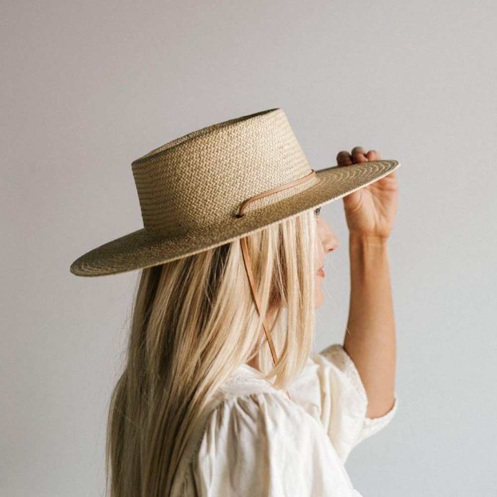 Gigi Pip Aiden Straw Pork Pie Hat